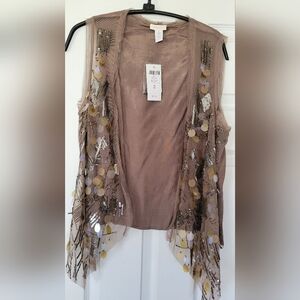 Chico's Sequin Vest NWT